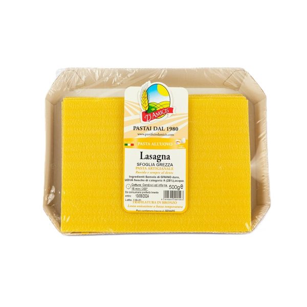 PASTE ARTIZANALE AMICIS LASAGNA ALL'UOVO - 500 GR